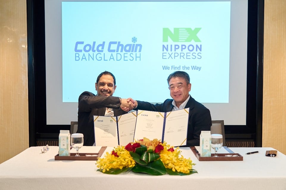 Ahmed Rajeeb Samdani left a shareholder of CCBL and Katsuhito Kobayashi President of Nippon Express South Asia Oceania Pte. Ltd