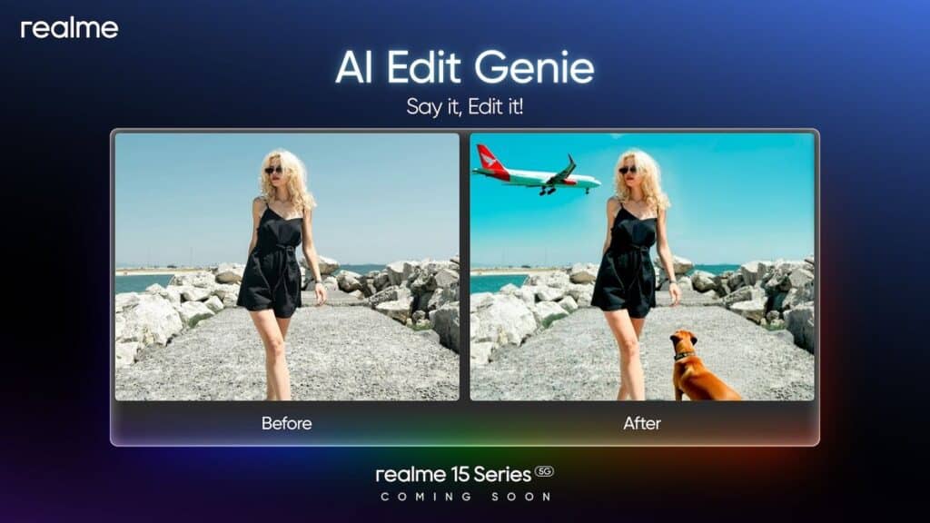MAY PR 2025 09 05 164112 2 พูดปุ๊บ สวยปั๊บ! realme เตรียมส่ง “realme 15 Series” พร้อม “AI Edit Genie” ฟีเจอร์แต่งรูปด้วยเสียงครั้งแรกในโลก สมฉายา AI Party Phone พบกันเร็ว ๆ นี้