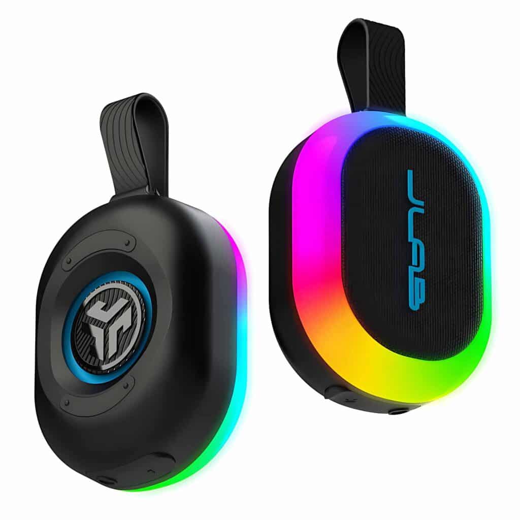12.Pic JLab Pop Party Speaker Black อาร์ทีบีฯ ส่งคู่หูสายปาร์ตี้ “JLab Go Party” และ “JLab Pop Party” ลำโพงพกพาพร้อมไฟ RGB สุดเท่ จัดเต็มด้วยคุณภาพเสียงระดับห้องแล็บ ประเดิมเปิดตัวในงาน Thailand Mobile Expo 2025 ระหว่างวันที่ 23–26 ต.ค. 68
