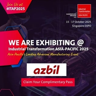 6496 Azbil to Present Data-Driven Solutions at Industrial Transformation ASIA-PACIFIC (ITAP) 2025