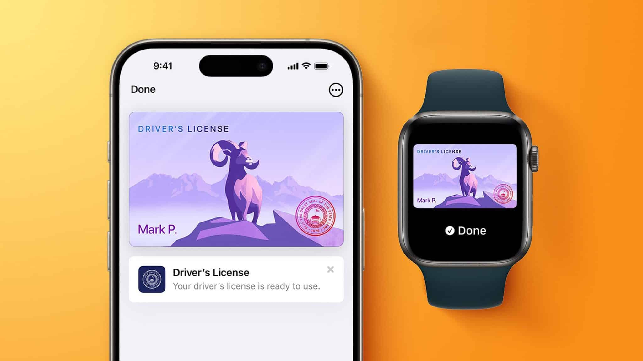ใบขับขี่ดิจิทัล Apple Wallet
