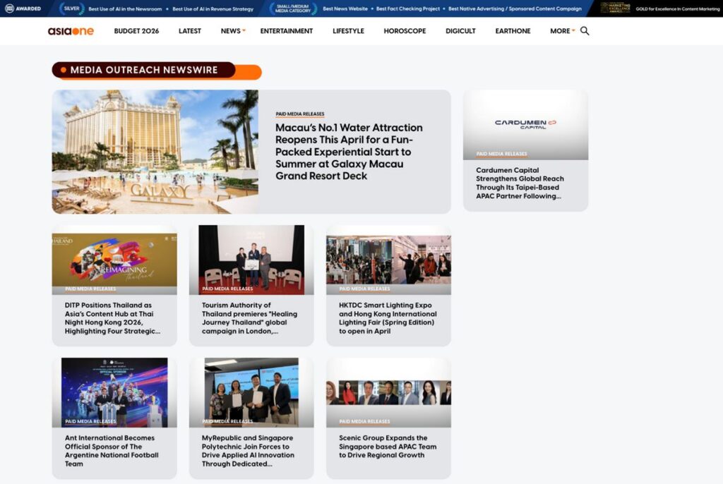 MAY PR 2026 03 25 184406 Media OutReach Newswire เสริมความแข็งแกร่งในสิงคโปร์และเอเชียแปซิฟิก ผ่านความร่วมมือเชิงกลยุทธ์กับ AsiaOne