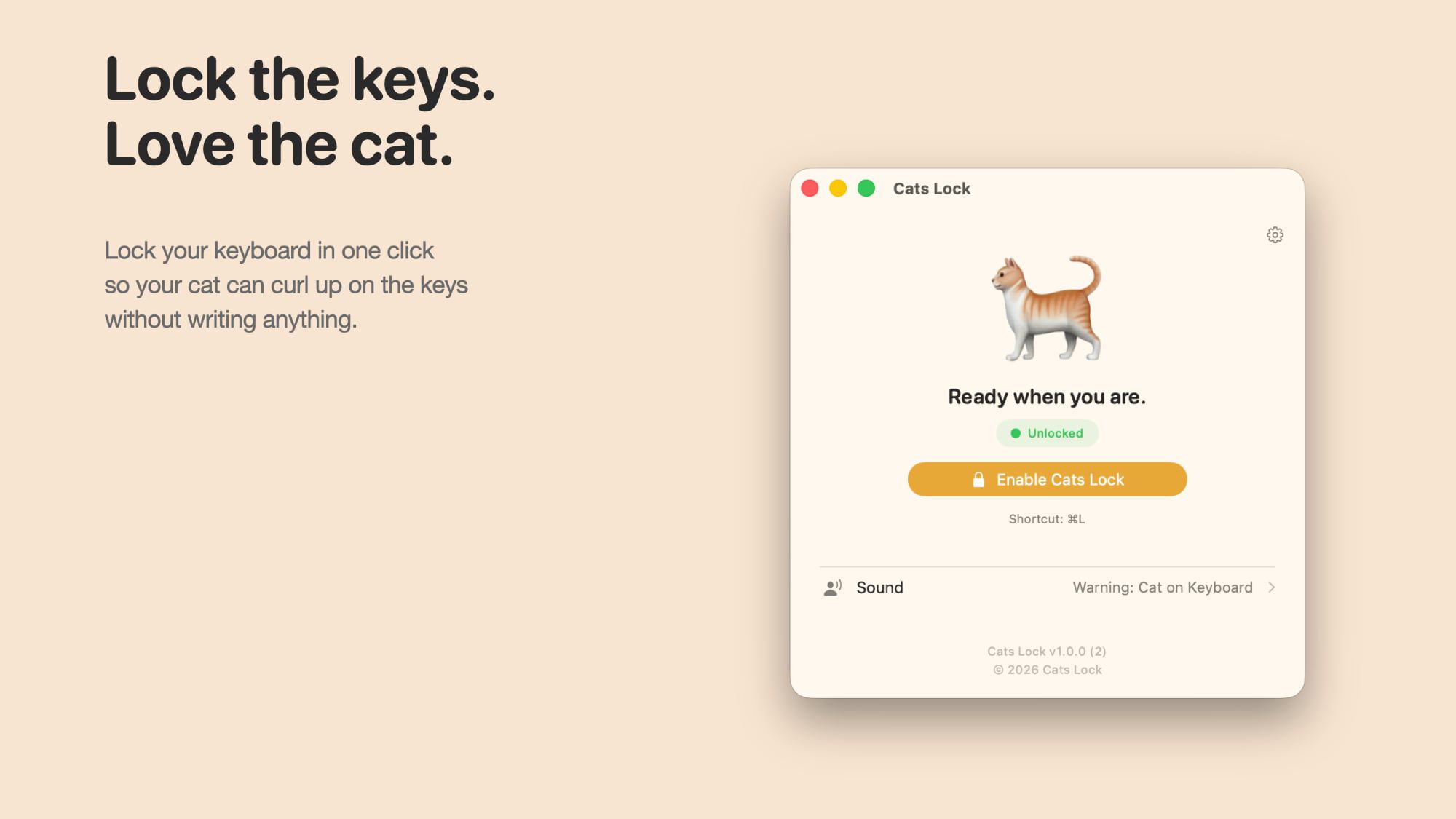 Cats Lock Mac