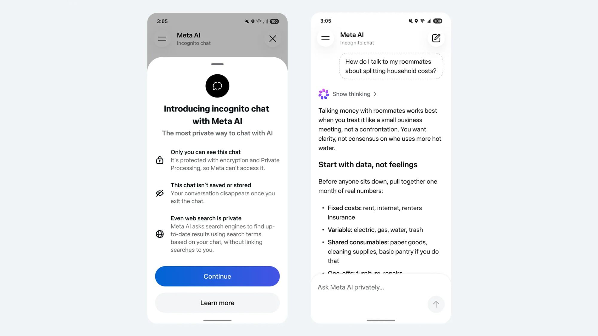 แชทไม่ระบุตัวตน Meta AI