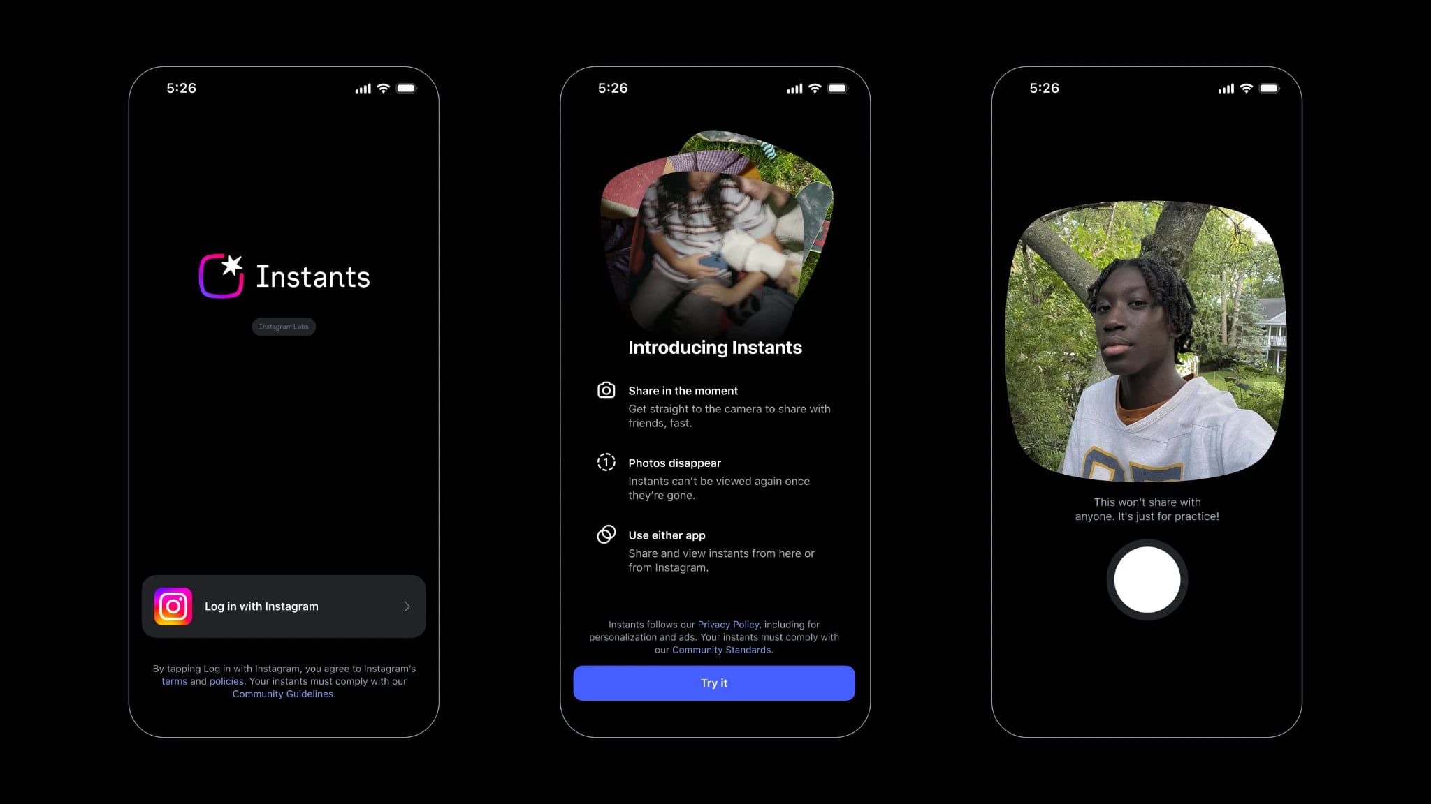 Instants ฟีเจอร์ใหม่
