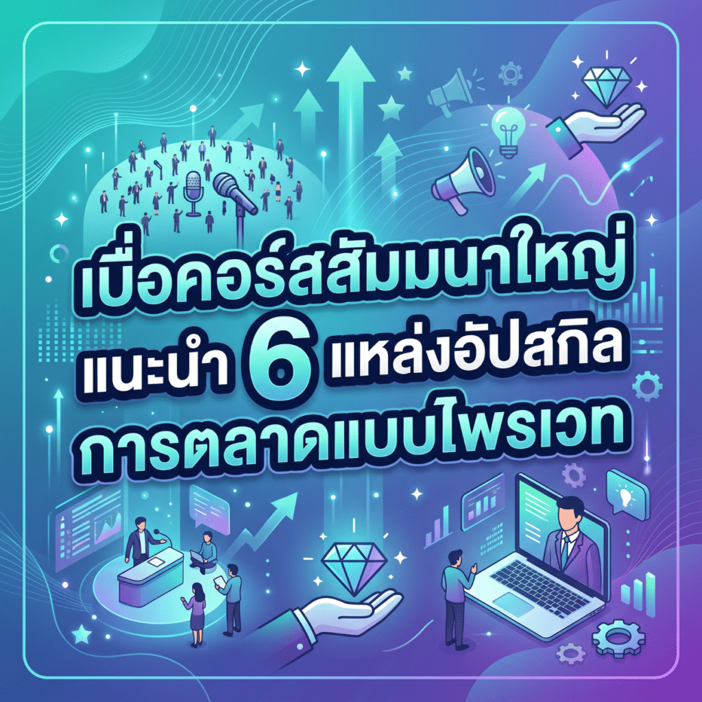 3 เบื่อคอร์สสัมมนาใหญ่ แนะนำ 6 แหล่งอัปสกิลการตลาดแบบไพรเวท