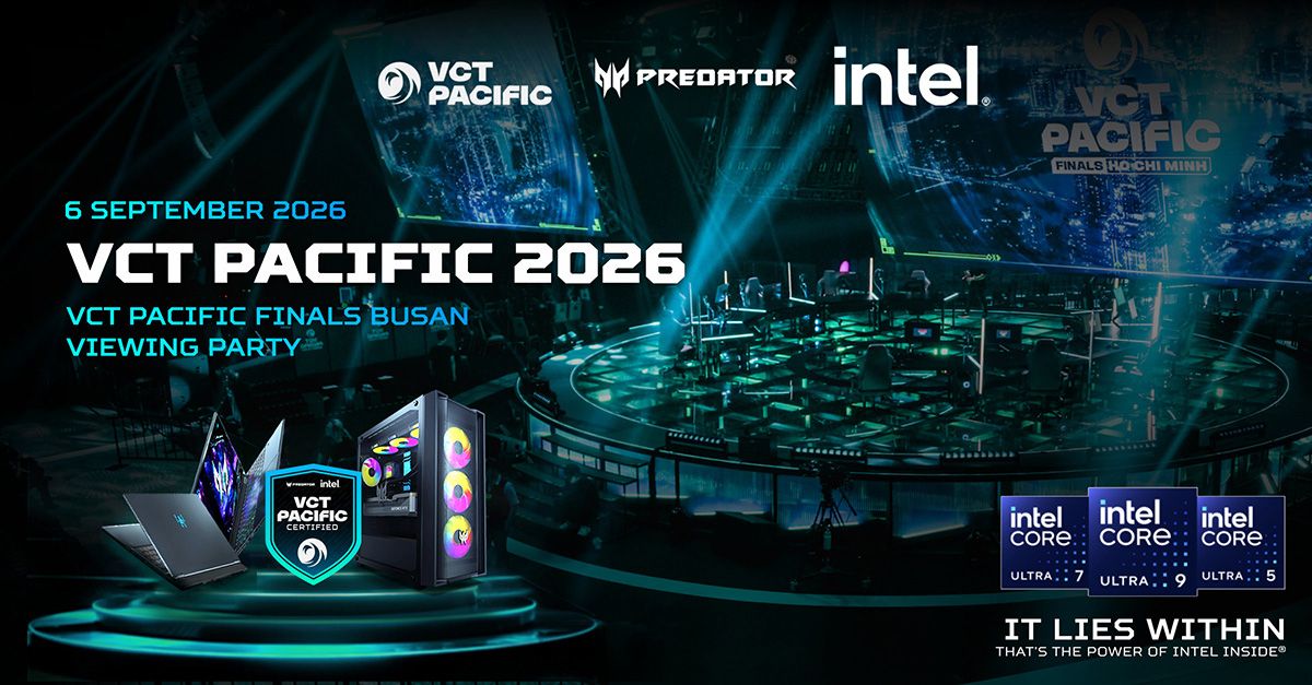 Predator x Intel ชวนแฟน VALORANT ไทย ลุ้นบินสู่ปูซาน เชียร์ศึก VCT Pacific Finals Busan ประเทศเกาหลีใต้ แบบติดขอบสนาม พร้อมกิจกรรมสุดพิเศษตลอดทัวร์นาเมนต์ 17 MAY PR 2026 08 04 185156 3 Predator x Intel ชวนแฟน VALORANT ไทย ลุ้นบินสู่ปูซาน เชียร์ศึก VCT Pacific Finals Busan ประเทศเกาหลีใต้ แบบติดขอบสนาม พร้อมกิจกรรมสุดพิเศษตลอดทัวร์นาเมนต์