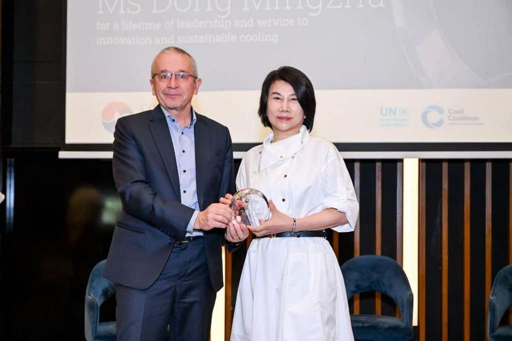 MAY PR 2026 09 21 171706 "ต่ง หมิงจู" ผู้บริหารหญิงของ GREE ได้รับรางวัล "Cool Leader" ชูโซลูชันจากจีนเพื่อรับมือการเปลี่ยนแปลงสภาพภูมิอากาศโลก