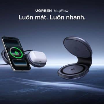MAY PR 2026 09 02 084538 เร็วและชาญฉลาดยิ่งขึ้น: UGREEN เปิดตัว UGREEN MagFlow Magnetic แท่นชาร์จไร้สายแบบพับเก็บได้ 2-in-1 25W สำหรับอุปกรณ์ Apple รุ่นล่าสุด
